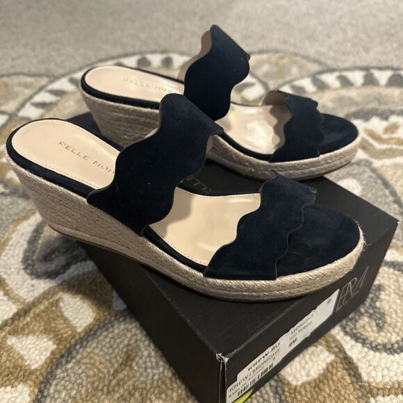 Womens PELLE MODA Wedge Espadrille Sandas Size 8 EUC - Picture 2 of 5